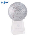 Mova Silver Metallic Globe w/ Crystal Base